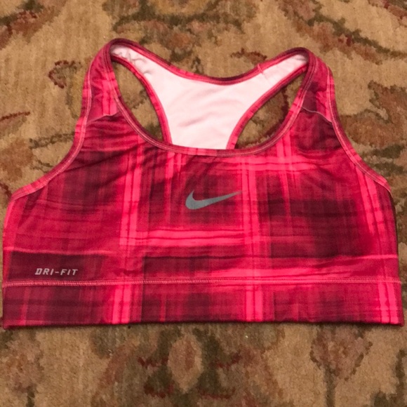 Nike Plaid Sports Bra Small - Picture 1 of 3